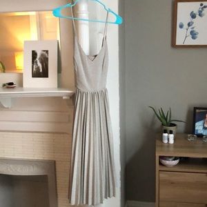 Anthropologie elevenses silver lunar dress